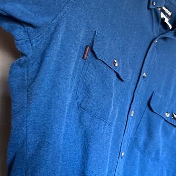 TecGen Select Men’s brushed twill long sleeve button down shirt color blue XL- L - Picture 12 of 17